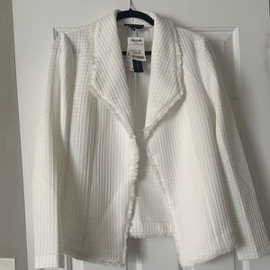 Cream Colored Textured Women's Blazer